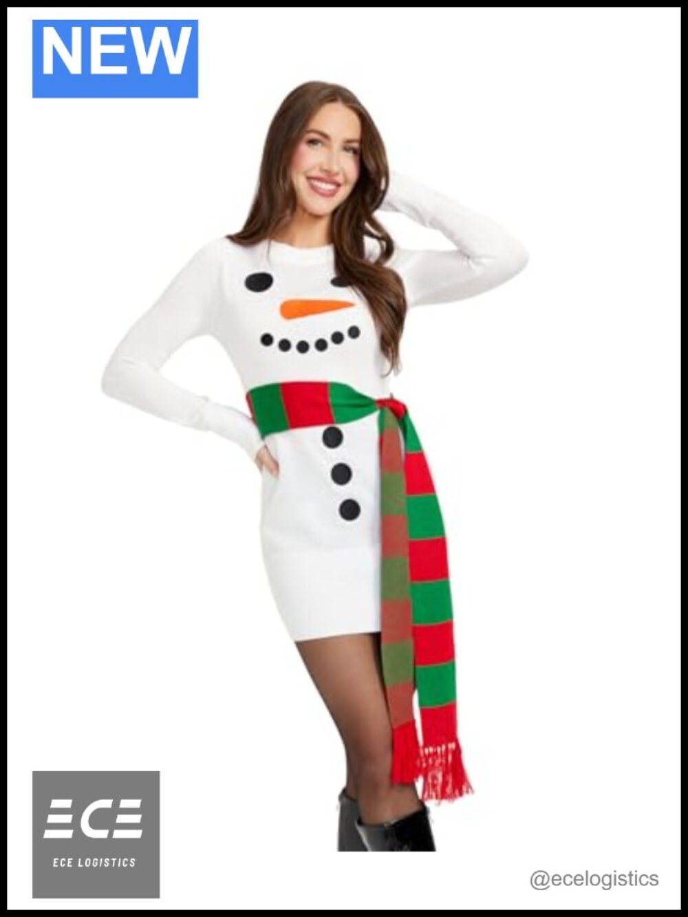 Christmas Sweater Dress Women Long Sleeve Bodycon Holiday Party